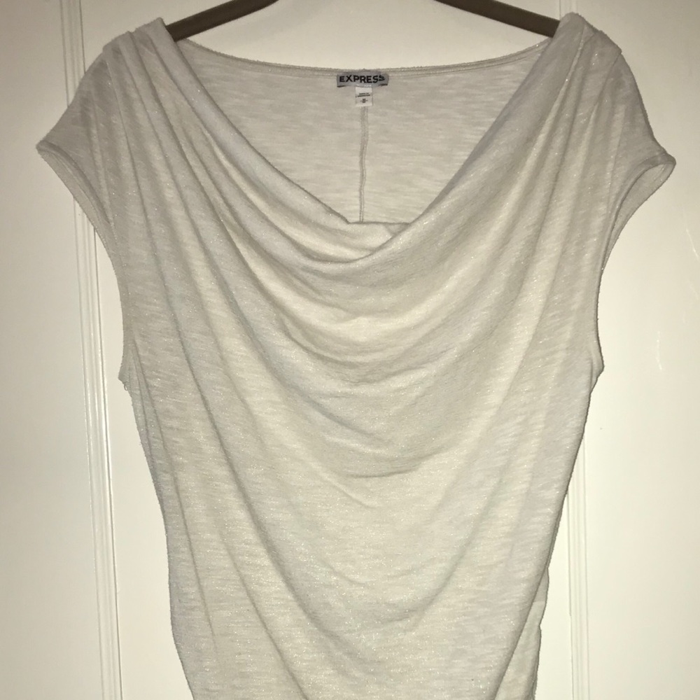 Express Long White Sleeveless Top, Medium EUC